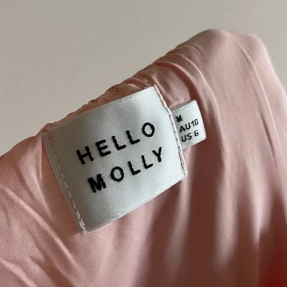 Hello Molly Blush Pink Tiered Maxi Dress with Red Lace - Picture 9 of 15